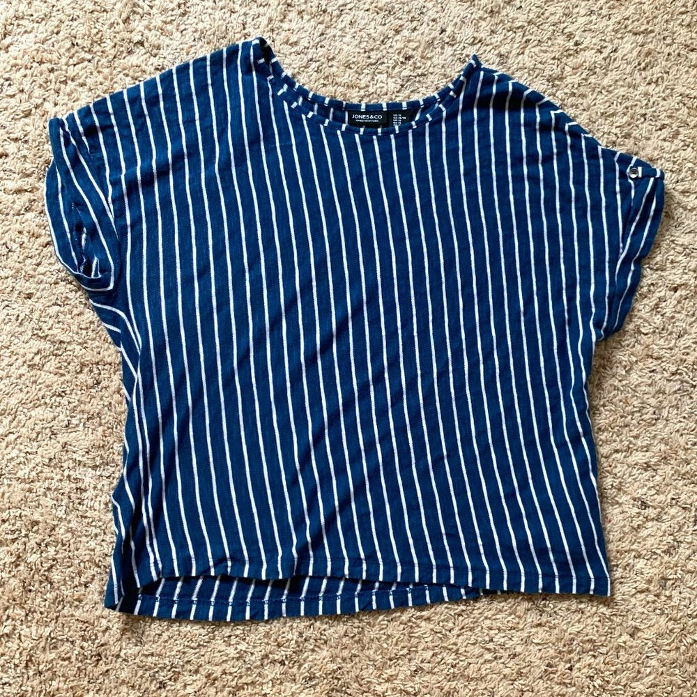 Jones NY striped linen and cotton top